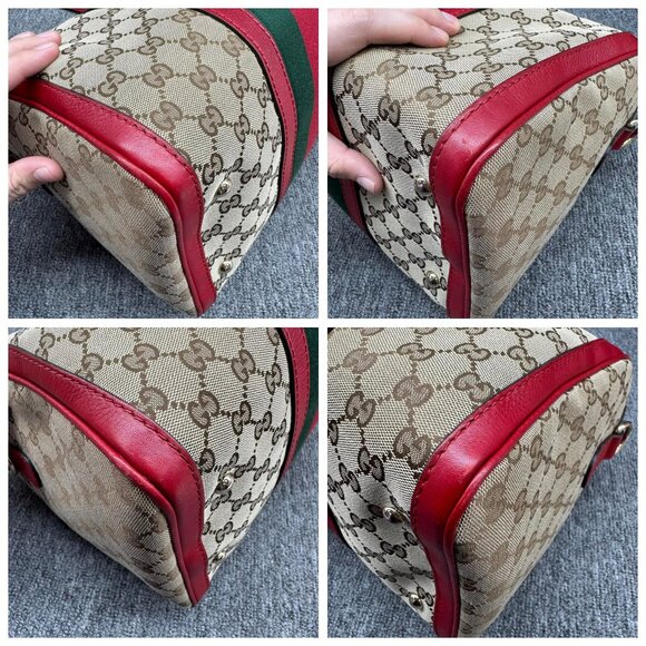 Gucci Boston Web Canvas Satchel Lux-560-08282025 - Picture 10 of 16